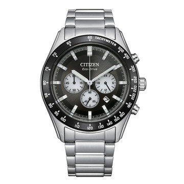 CITIZEN CA4674-58E 光動能真三眼 黑灰面 藍寶石玻璃 計時 不鏽鋼 手錶 43mm
