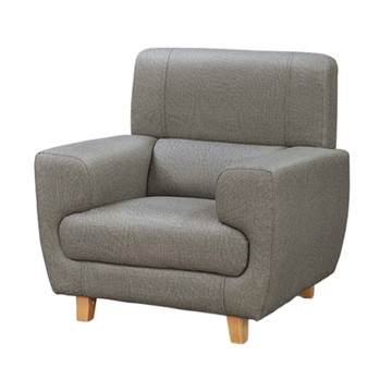 【MUNA家居】H81貓抓皮灰色單人座沙發