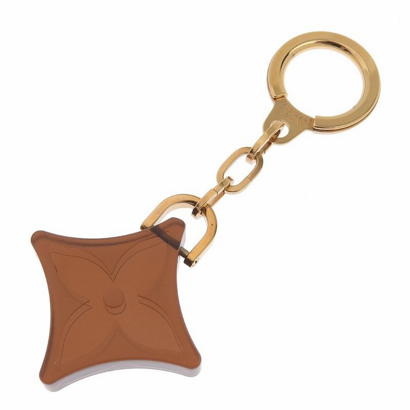ルイ ヴィトン LOUIS VUITTON モノグラムフラワー キーリング ブラウン