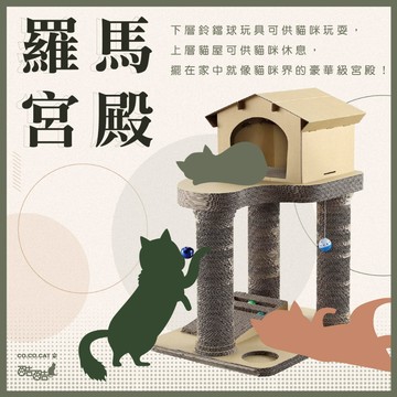 免睏【羅馬宮殿 酷酷貓 】貓抓板 貓咪玩具 貓玩具