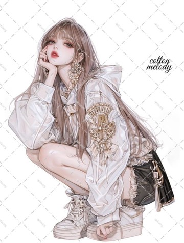 原廠貼紙 No.6456 人物貼紙 原創貼紙 人物貼紙 女孩貼紙 原創人物貼紙