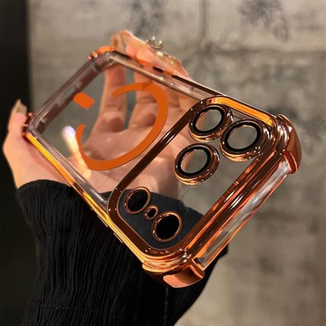 四角加高 電鍍磁吸 防摔殼 適用於 iPhone 17 16 15 14 13 12 Pro Max 手機殼 蘋果保護殼