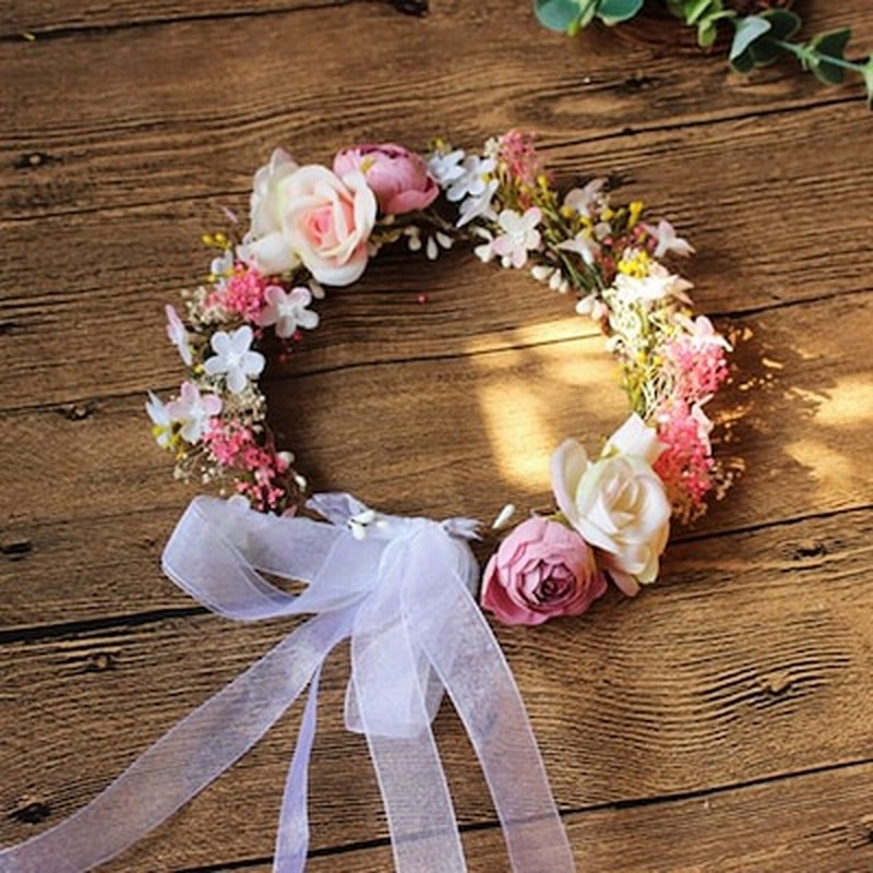 ウエディング 花冠 ウェディング 花冠 カラフル カチューシャ フェス 高級造花 花かんむり ウエデ 通販 Lineポイント最大1 0 Get Lineショッピング