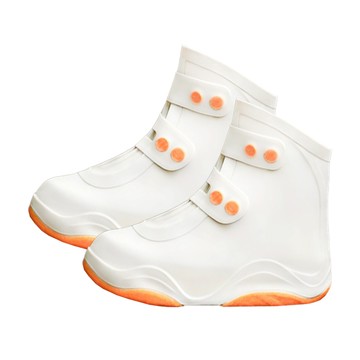 葉子小舖 雙排扣雨鞋套 高位防水 防滑耐磨  XL  米色