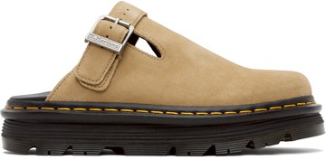 Dr. Martens 驼色 Zebzag Suede Casual Slingback Platform 穆勒鞋