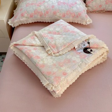 A類全棉雙層紗大豆纖維被夏季可機洗家用純棉夏被四件套