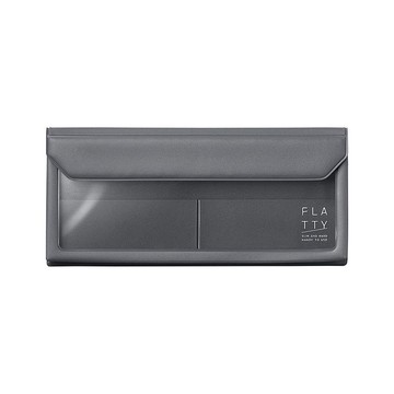 【KING JIM】FLATTY多用途收納筆袋 深灰色