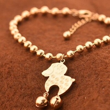 現貨+預購 玫瑰金手鍊 純銀手環-鈴鐺小羊轉運精選母親節生日情人節禮物女飾品71ah19【獨家進口】【米蘭精品】