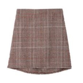 Trendywhere Trendywhere Check Wool Mini Skirt Free (XS-M)-裙