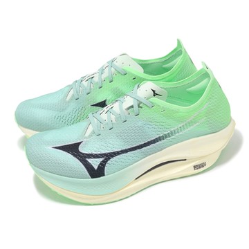 Mizuno 競速跑鞋 Wave Rebellion PRO Low 男鞋 綠 輕量 碳板 長距離 馬拉松 美津濃 U1GD2540-01