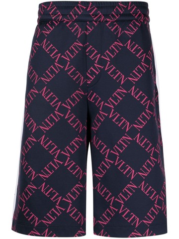 Valentino Garavani - all-over logo-print shorts - men - Cotton/Polyamide - L - Multicolour