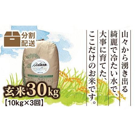 ふるさと納税 C-120 しのめ清流米　玄米30kg  山口県山口市