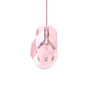 FOXXRAY HM-93-PK 風隼10鍵電競滑鼠 粉色