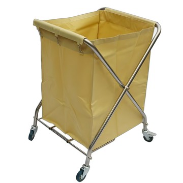 x形不銹鋼折疊布草車酒店賓館客房洗衣房回收手推車加厚[DD160110]
