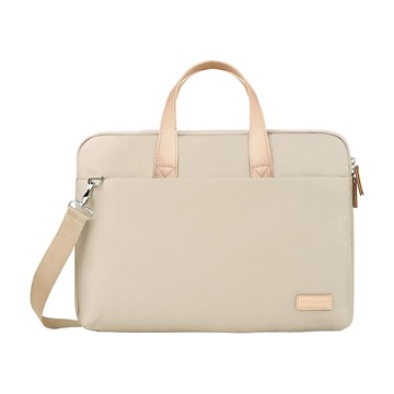 ADDEDIT 中性款氣囊減震筆電包 米色 15.6吋 手提/單肩式  1個  39 x 29 x 6cm