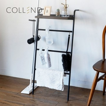 日本COLLEND IRON 實木鋼製靠牆置物架