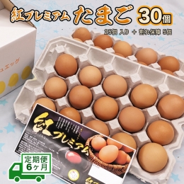 紅プレミアム 卵 30個 （ 25個 入り ＋ 割れ保障 5個 ） 独自飼料 濃厚 おいしい玉子 玉子 たまご サンサンエッグ タンパク質 [CX07-NT]