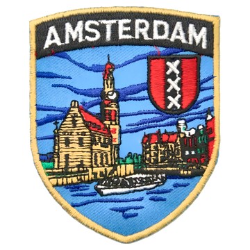 A-ONE 匯旺 荷蘭地標造型刺繡 Amsterdam 阿姆斯特丹 107 貼布 刺繡材質  彩色  1個