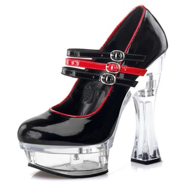 14cm恨天高夜店性感單鞋高跟鞋15cm淺口防水臺模特走秀大碼鋼管舞