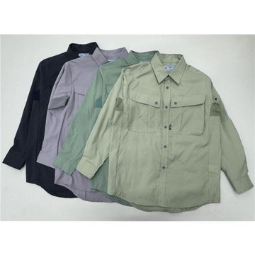 外貿滌棉混紡休閑長袖速干襯衫