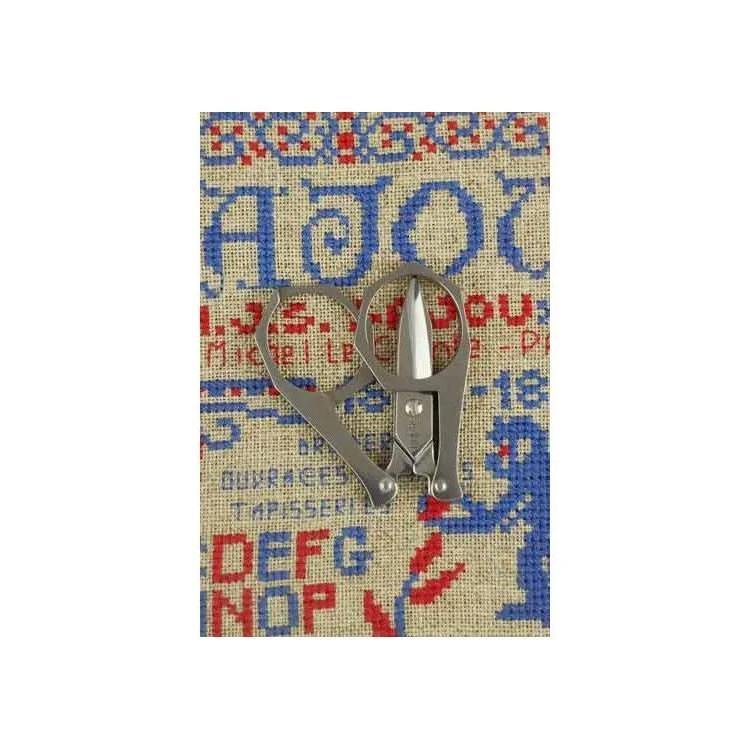 フランス製　サジュー手芸ハサミ　折りたたみハサミ　レザーケース付き　BLACK　９．６cm
