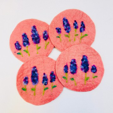 薰衣草 -羊毛氈杯墊/隔熱墊