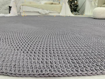 個性化鉤針圓形地毯定制尺寸鉤針手工地毯