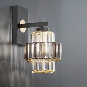 電鍍煙灰色水晶玻璃壁燈 F85-09-K4369