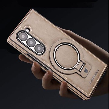 適用三星 Z fold6手機殼球拍支架Galaxy磁吸 Z fold5創意男皮套