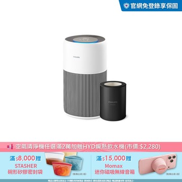 ★送三年份濾網★飛利浦抗敏奈米級空氣清淨機(AC2210/80)-適用16坪