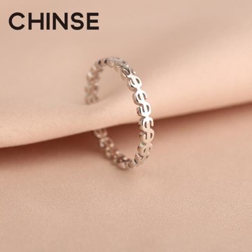 最食人間煙火色司清同款戒指美元美金s925純銀不掉色盧洋洋景琛女