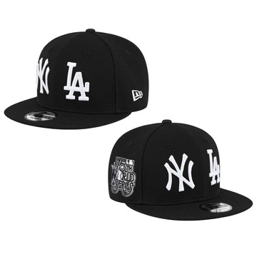 NEW ERA 9FIFTY 950 MLB TWO TEAM 洋基＆道奇 世界大賽 黑 棒球帽 可調式