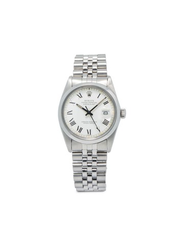 Rolex - pre-owned Datejust 36mm - men - stainless steel - One Size - White