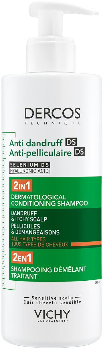 Vichy Dercos Anti Dandruff 2-in-1 Dermatological Conditioning Shampoo 390ml