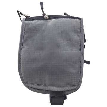 兩用貼身隱形防搶包 防潑水面料  深灰  展開腰包38 x 15cm 摺疊當斜垮包19 x 15cm