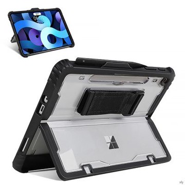 微軟 Microsoft Surface Pro 12吋 2025 平板電腦保護套 筆槽收納 多角度支架 附手握帶□簡約大方潮流設計!! 透明保護殼 可裝鍵盤□