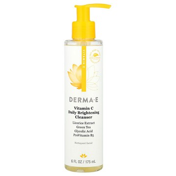 DERMA E, 維生素 C 每日亮膚洗面奶，6 液量盎司（175 毫升）