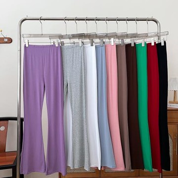 歐美風ins性感百搭松緊腰顯瘦喇叭闊腿褲休閑褲拖地褲長褲女夏季