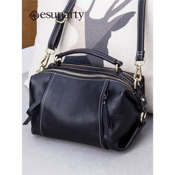 女士包包2025真皮手提波士頓枕頭包百搭軟皮大容量女款單肩斜挎包