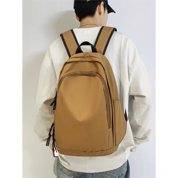 書包男生背包休閑運動風純色簡約時尚大學生高中生初中生雙肩包男