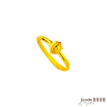 Jcode真愛密碼 防小人(盾)黃金戒指/尾戒