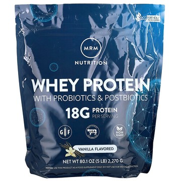 MRM Nutrition, 含益生菌和益生素的乳清蛋白，香草味，5 磅（2,270 克）