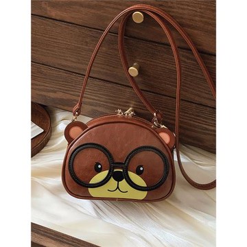 2025新款小眾設計卡通小熊手機包可愛小背包女時尚百搭單肩斜挎包
