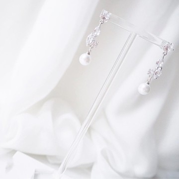 新娘耳環 新娘耳夾 生日禮物 優雅 耳環 耳夾 客製化 定制