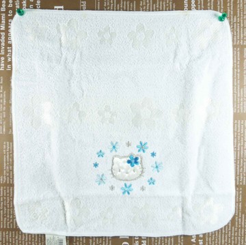 【震撼精品百貨】Hello Kitty 凱蒂貓~中方巾~白波斯