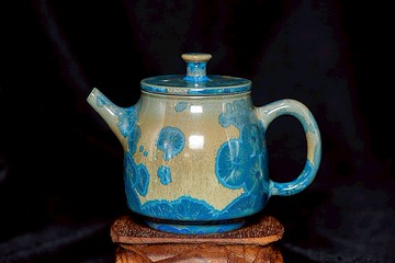 手拉坯結晶釉茶壺