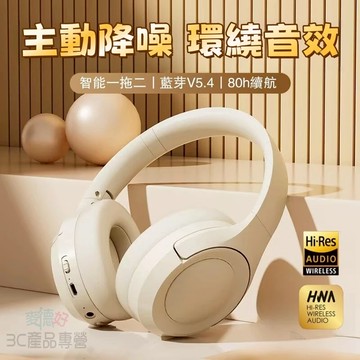 現貨隔日達🔥可折叠耳罩式藍牙耳機 ANC主動降噪耳機 頭戴式無線耳機 超長續航 立體空間環繞音質 電競耳機 無線耳罩