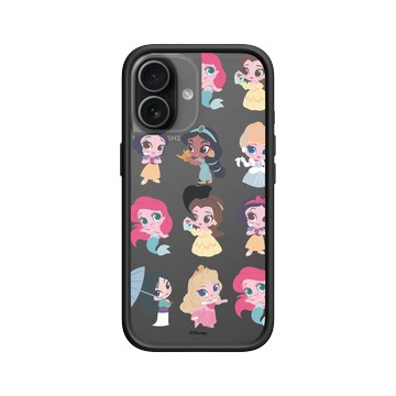 iPhone 17 Mod NX -邊框背蓋組合 (相機按鈕) 黑 - 迪士尼-公主系列 Disney Princess - Q版-迪士尼公主