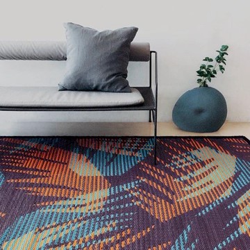 PDM｜HIDEAWAY編織地墊M(葉影橘)