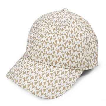 MICHAEL KORS 卡其色滿版LOGO棒球帽